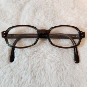 Vintage American Optical 5 1/4 Blue Tortoise Pattern Frame Only Glasses Vtg